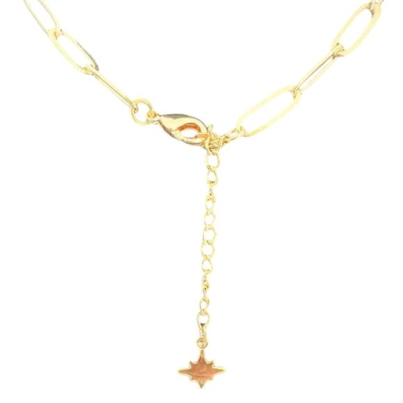 Chanel Gold Swirl Circle CC Pendant with Paper Clip Carabiner Necklace (CCXX035) - Picture 4 of 5